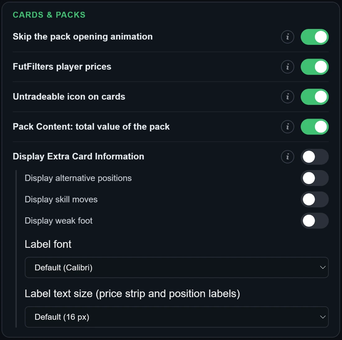 Cards & packs.