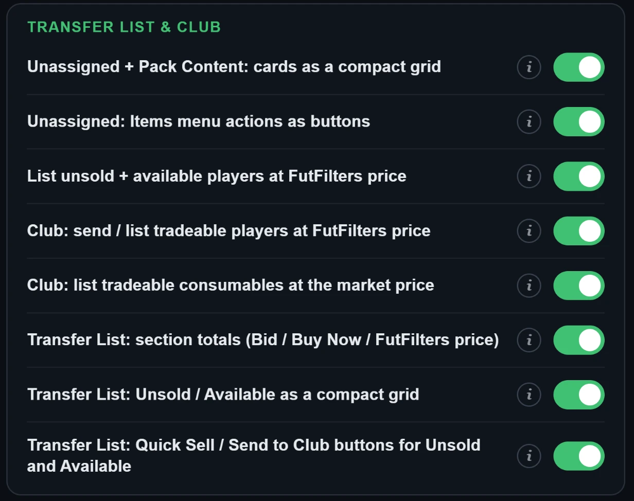 Transfer List & Club.